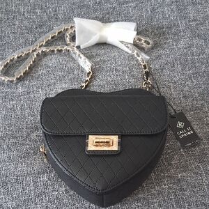 Call It Spring Black Heart Crossbody Bag